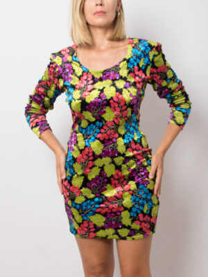 80s Nulle Part Ailleurs Mini Velvet Dress