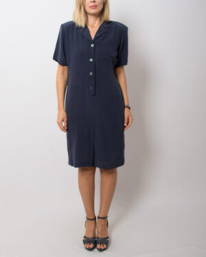 Vintage Silk Shirtwaist Dress