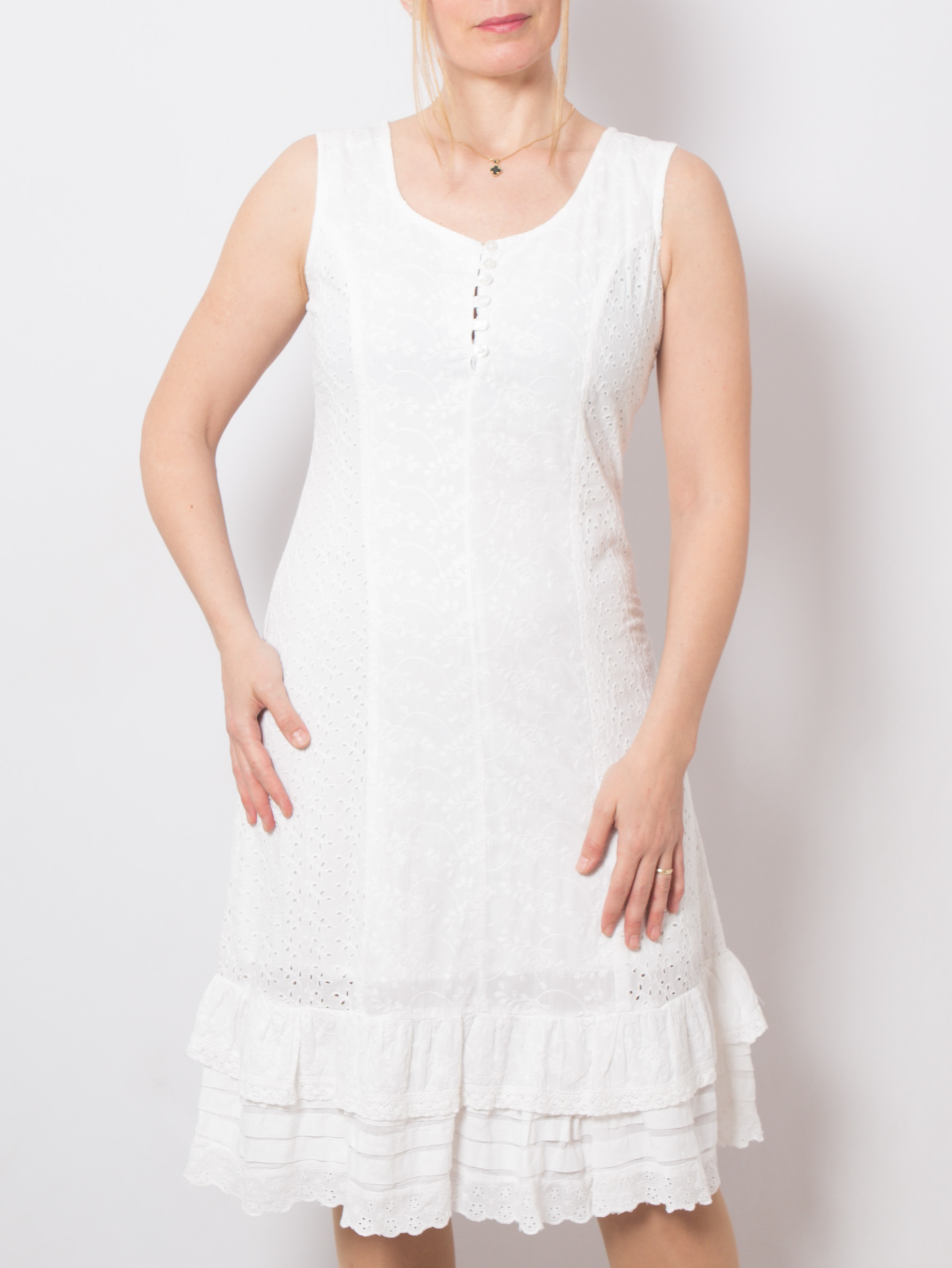 Vintage Broderie Anglaise White Dress Vintage Broderie Anglaise White Dress - Image 5