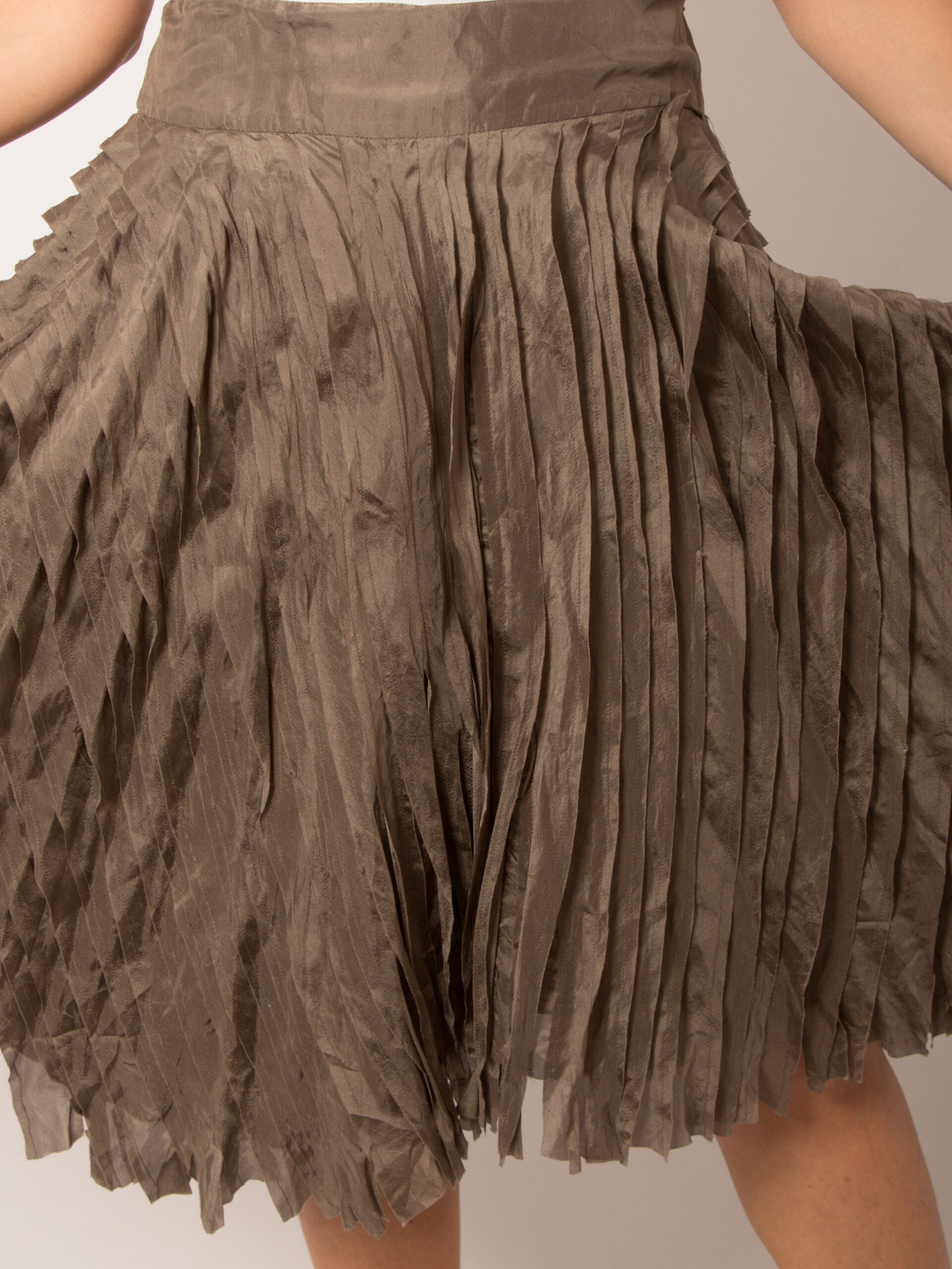 DKNY Silk Circle Skirt Taupe DKNY Silk Circle Skirt Taupe - Image 3