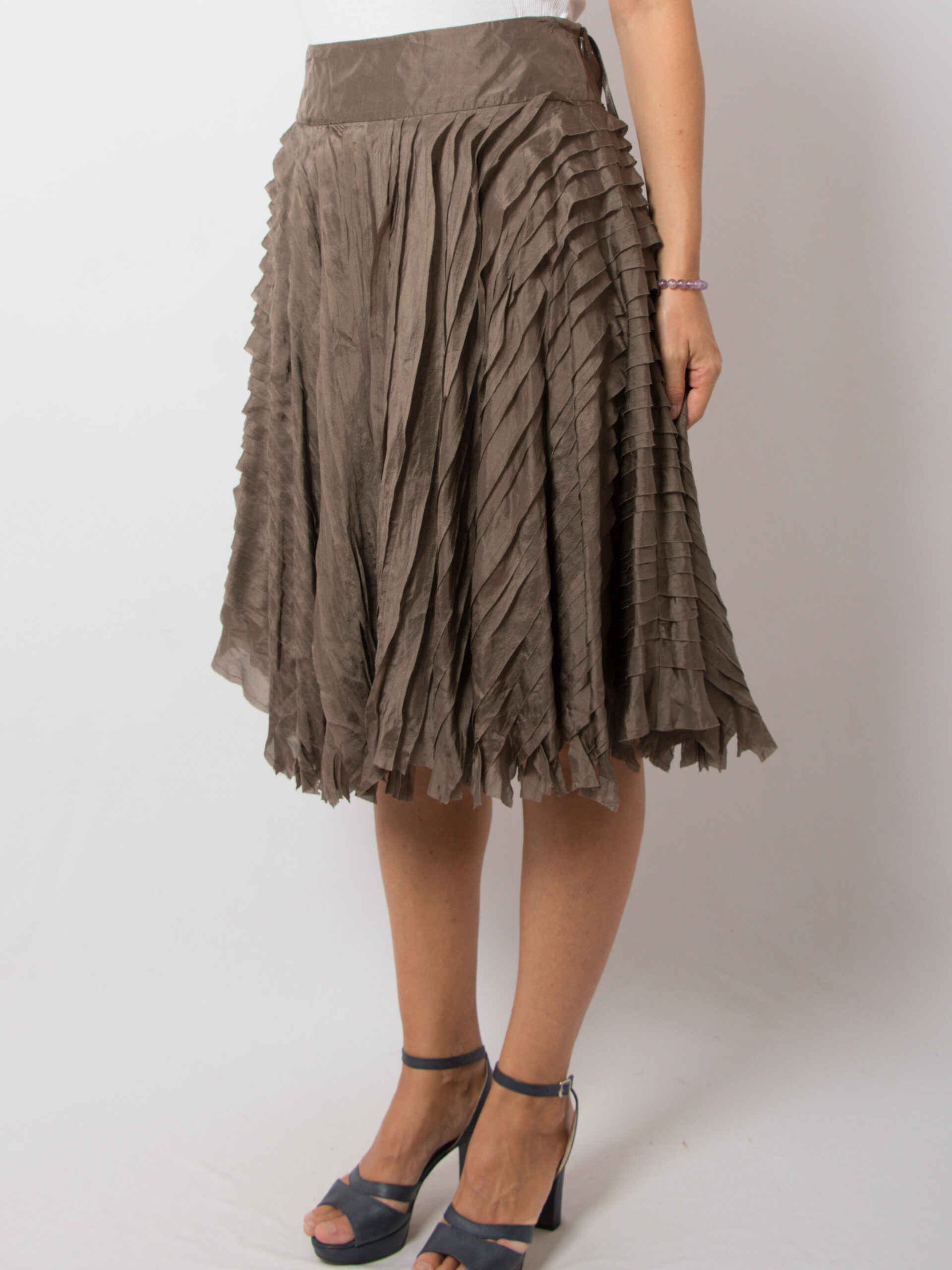 DKNY Silk Circle Skirt Taupe DKNY Silk Circle Skirt Taupe - Image 4