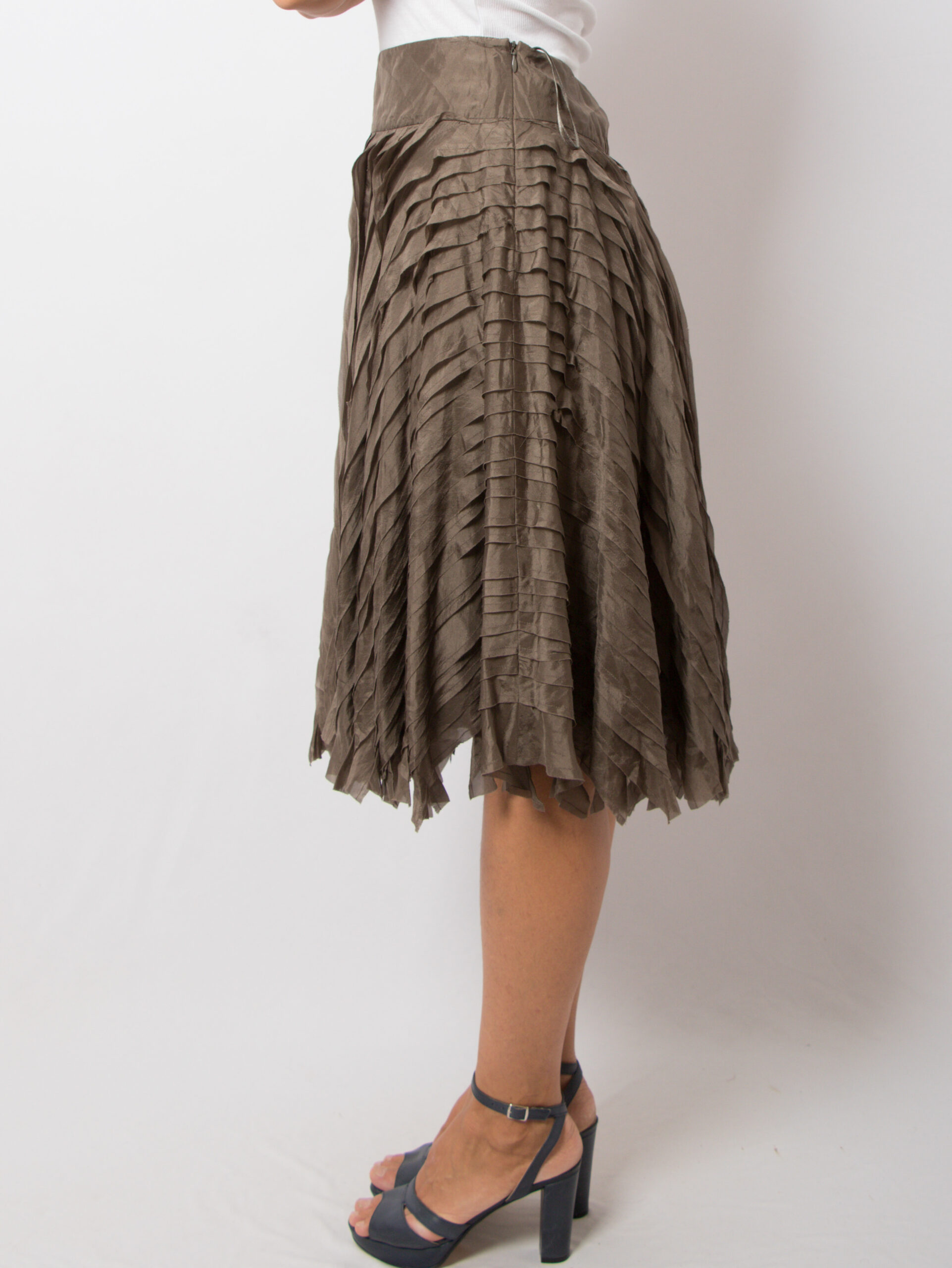 DKNY Silk Circle Skirt Taupe DKNY Silk Circle Skirt Taupe - Image 5