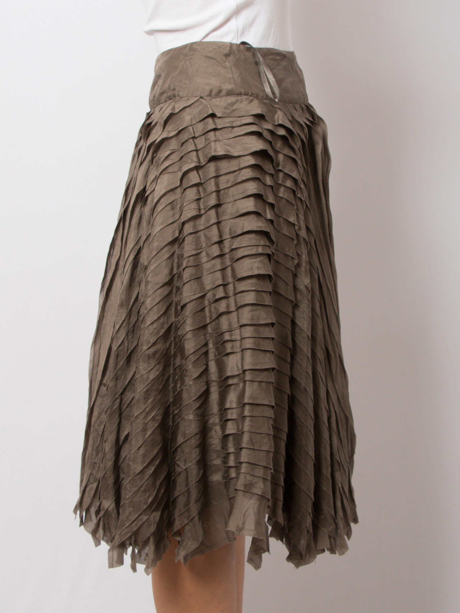 DKNY Silk Circle Skirt Taupe DKNY Silk Circle Skirt Taupe - Image 7