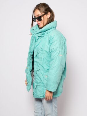 Italian 80s Turquoise Puffer Jacket
