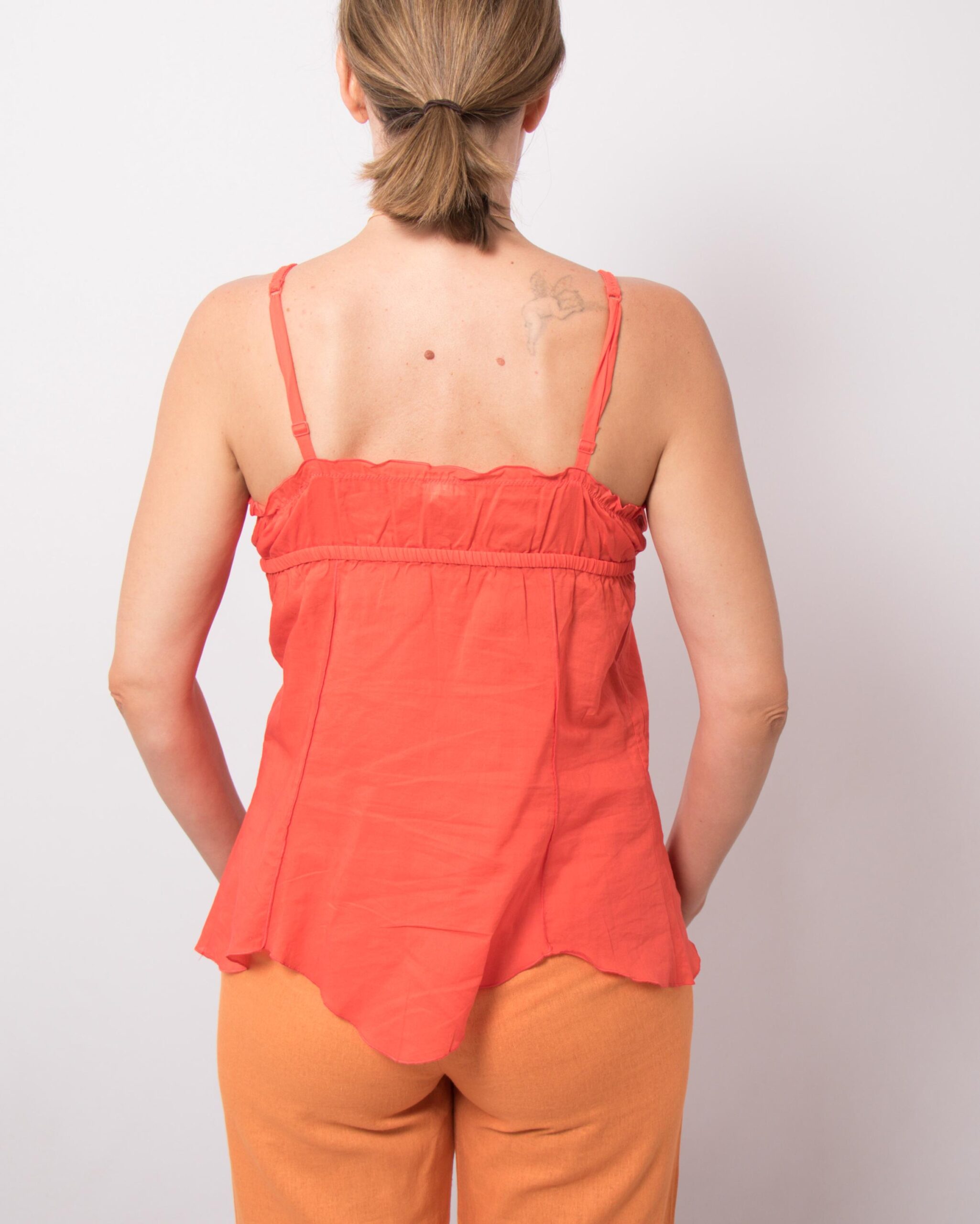 Vintage Coral Cotton Camisole Top Vintage Coral Cotton Camisole Top - Image 2