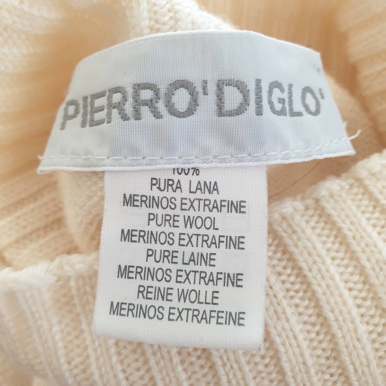 PIERRO DIGLO White Wool Turtleneck Sweater PIERRO DIGLO White Wool Turtleneck Sweater - Image 6