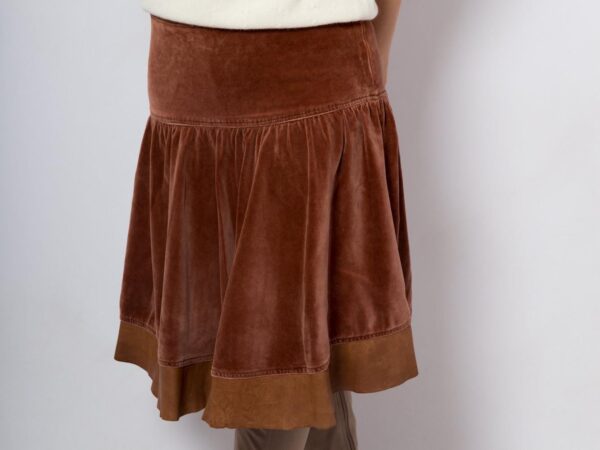 PINKO Vintage Pleated Velvet Skirt - Image 3