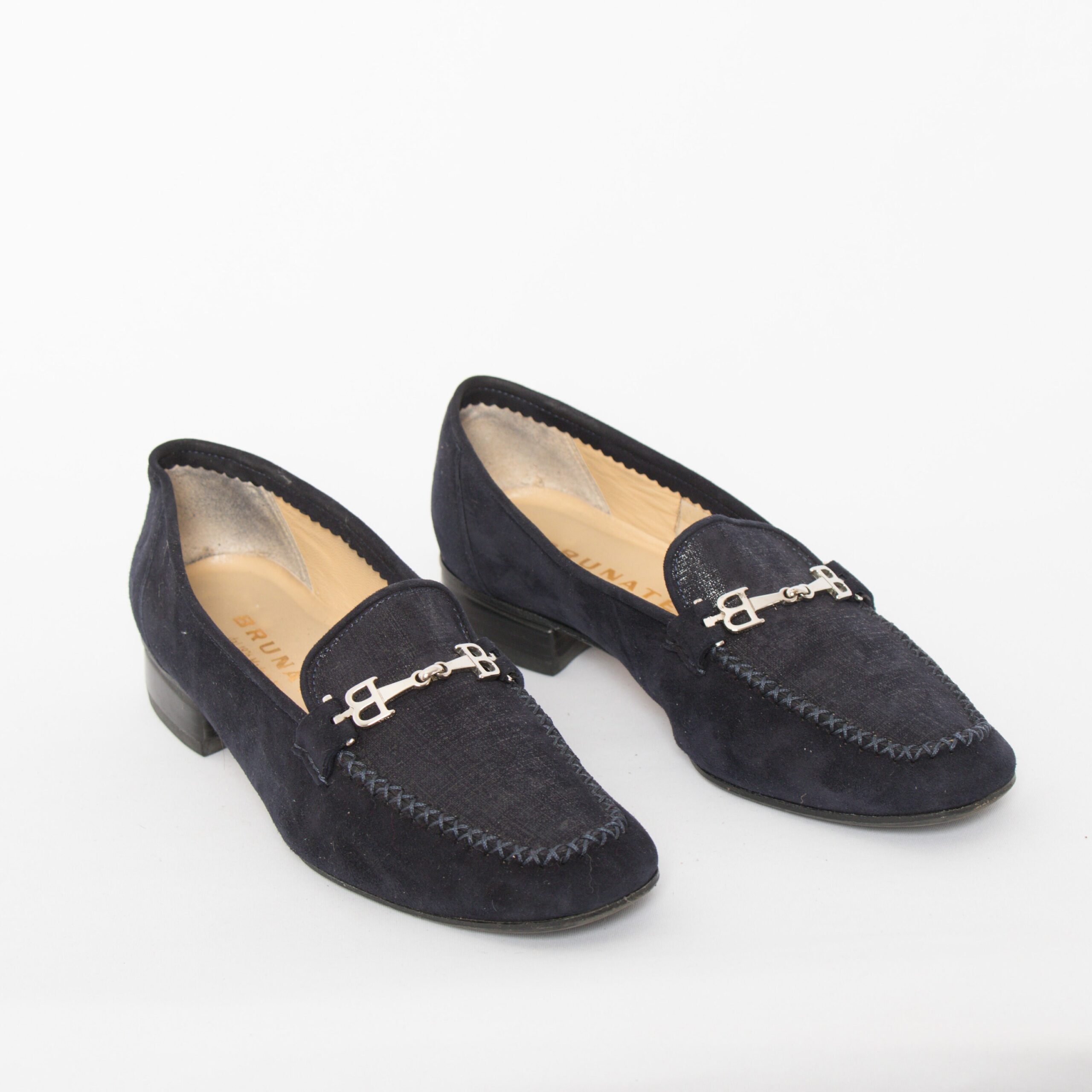 BRUNATE Blue Suede Italian Loafers BRUNATE Blue Suede Italian Loafers