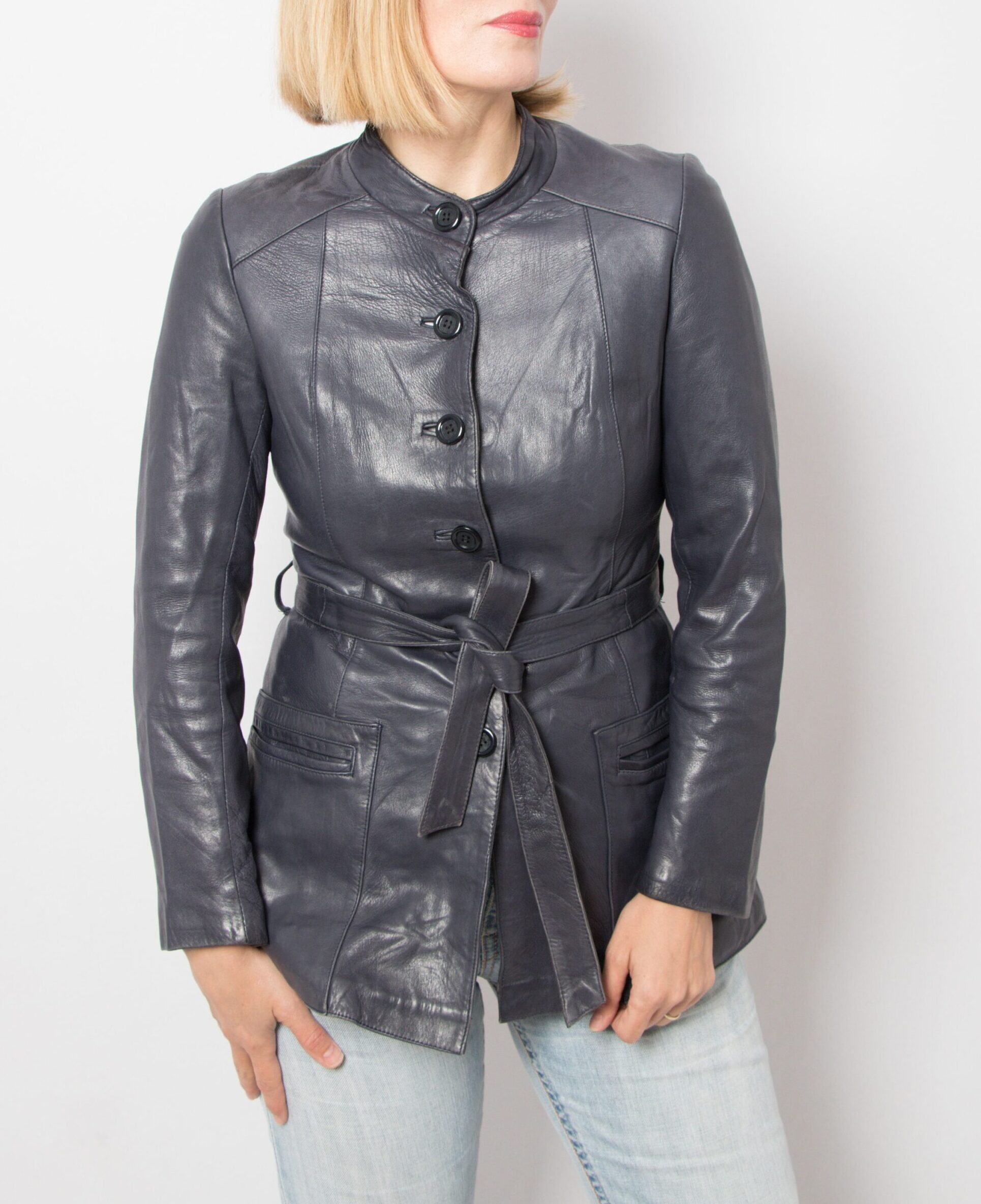 Vintage Blue Leather Jacket Vintage Blue Leather Jacket