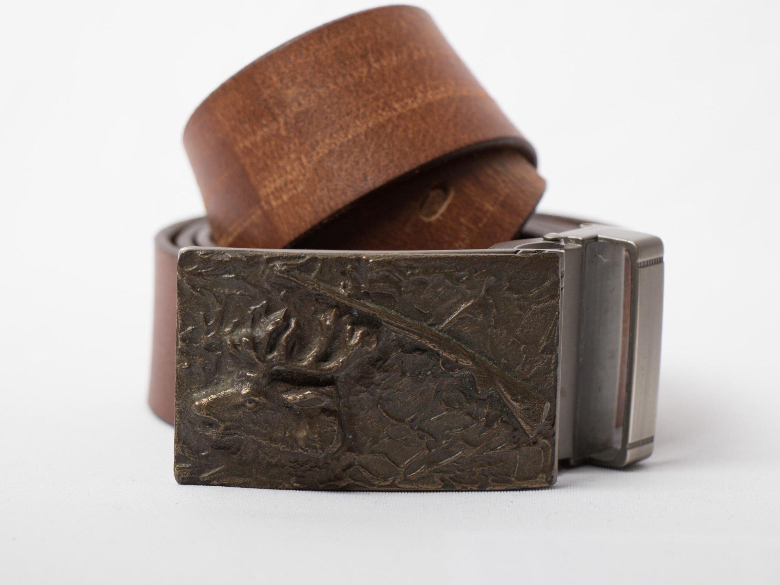 Vintage Brown Leather Belt Vintage Brown Leather Belt - Image 2
