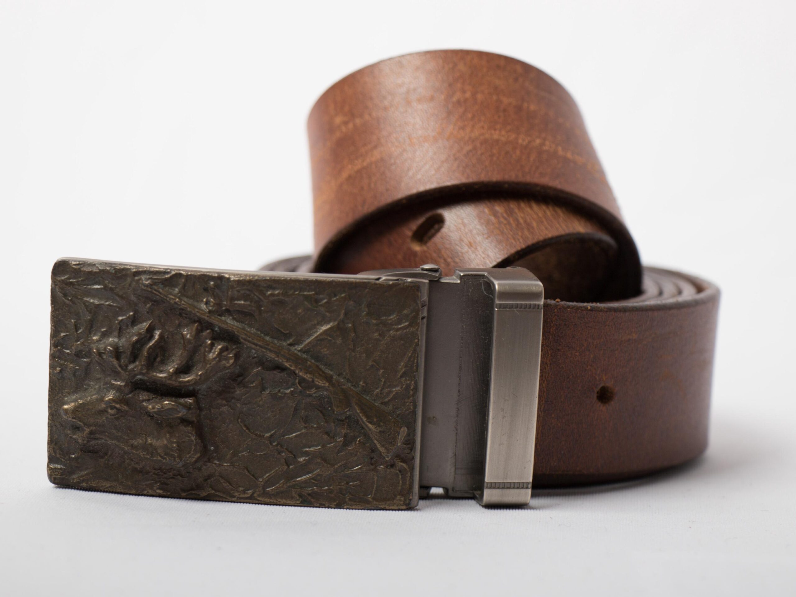 Vintage Brown Leather Belt Vintage Brown Leather Belt - Image 3
