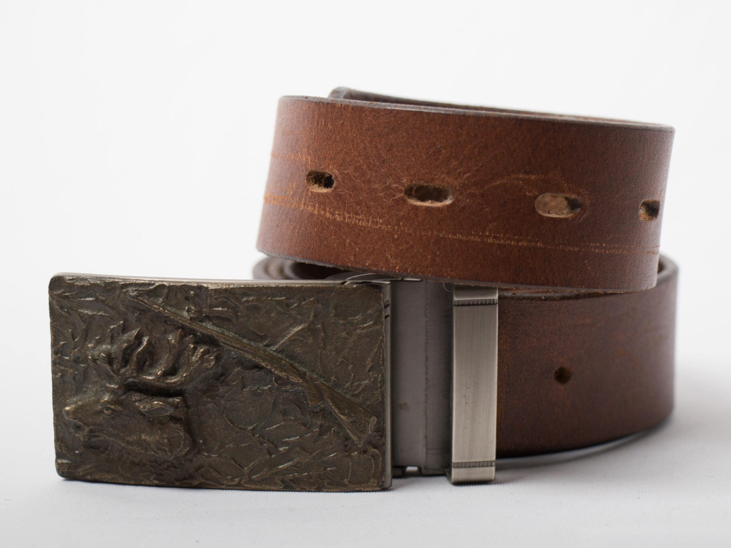 Vintage Brown Leather Belt Vintage Brown Leather Belt - Image 5