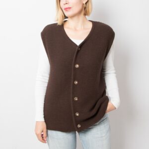 Vintage Brown Folk Vest
