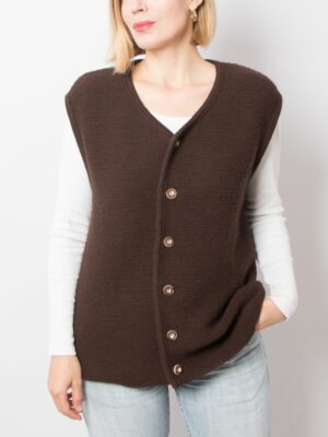 Vintage Brown Folk Vest