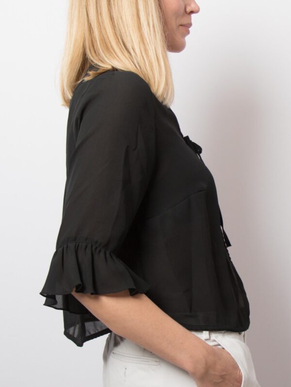 Y2K Timeless Sheer Black Blouse - Image 9