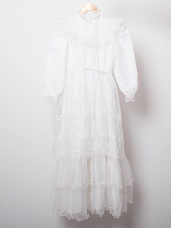 Tiered Sheer Lace Wedding Dress by Girly’s by Kretzschmar - Image 2