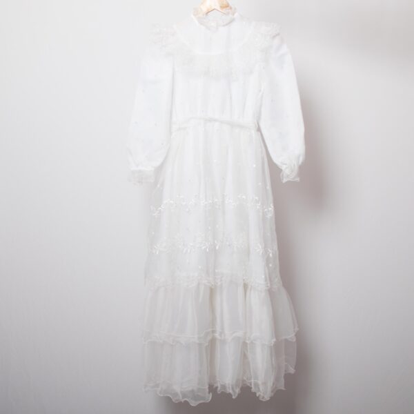 Tiered Sheer Lace Wedding Dress by Girly’s by Kretzschmar - Image 3
