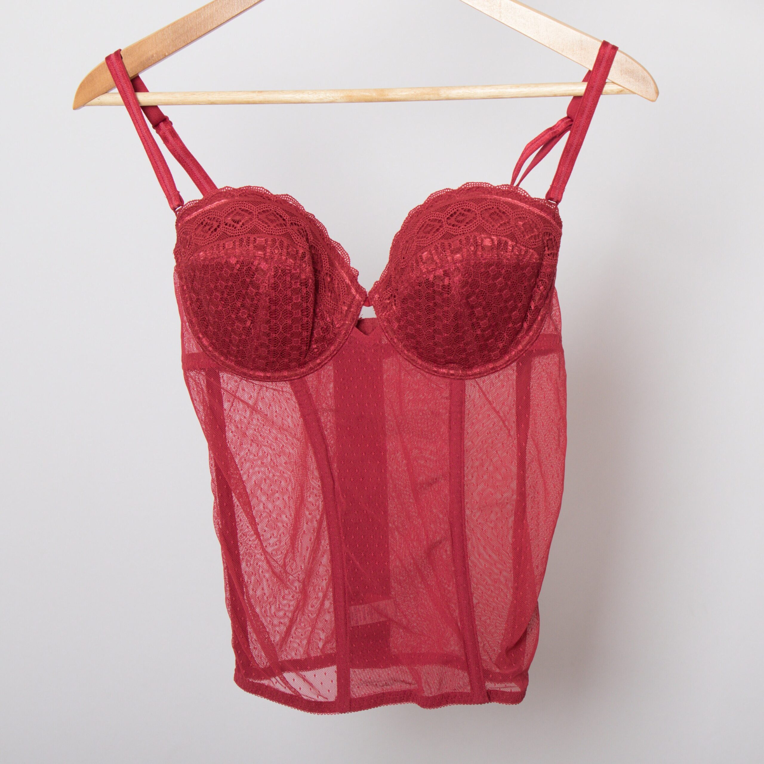 Vintage Triumph Red Sheer Corset Vintage Triumph Red Sheer Corset