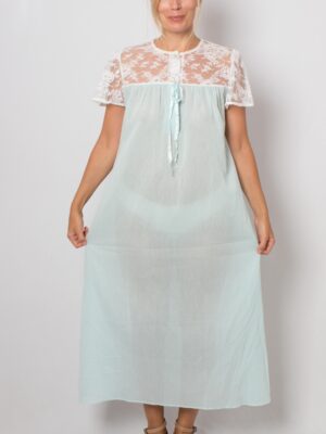 RETRO Pastel Mint Sheer Nightgown