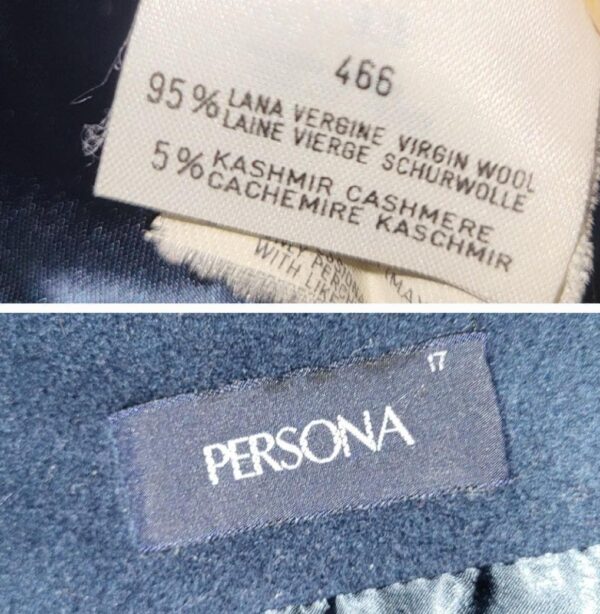 Vintage PERSONA Teal Cashmere Coat - Image 8
