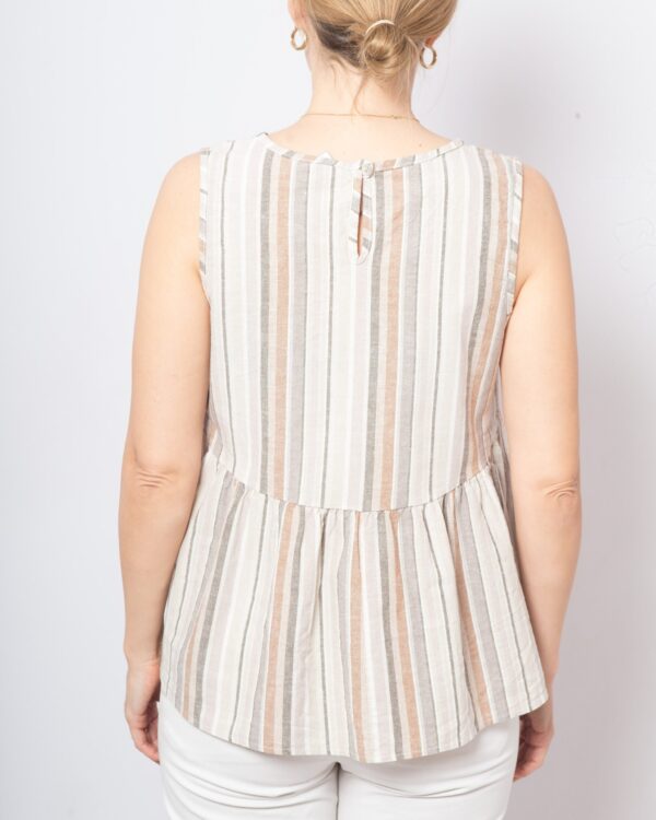 Vintage Striped Peplum Top - Image 4