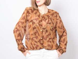 Vintage Mariselaine Paisley Silk Blouse