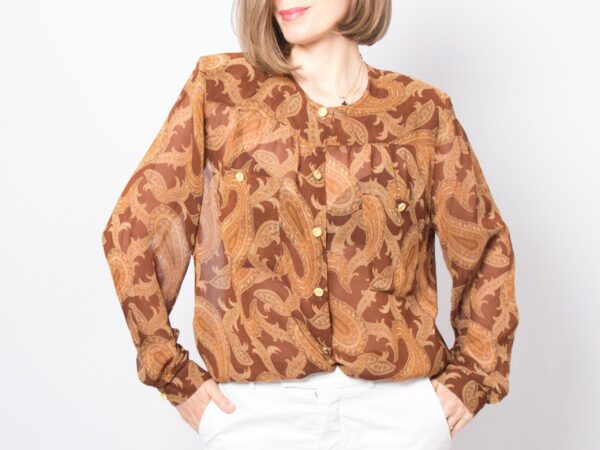 Vintage Mariselaine Paisley Silk Blouse
