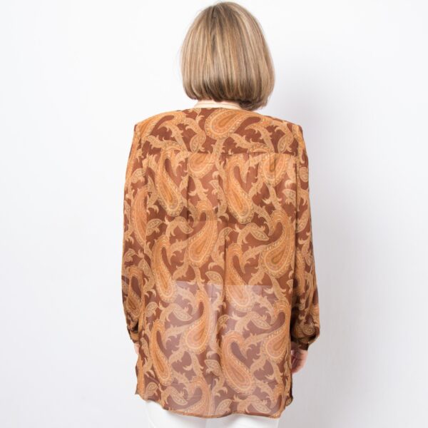 Vintage Mariselaine Paisley Silk Blouse - Image 2