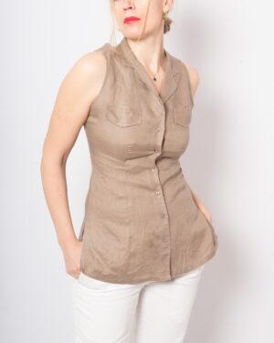 Vintage Nara Camicie Open Back Blouse