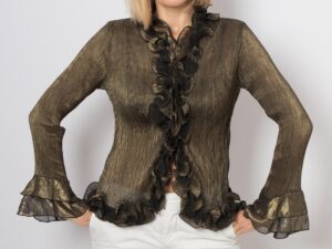 Vintage Ruffled Blouse by NUOPAI