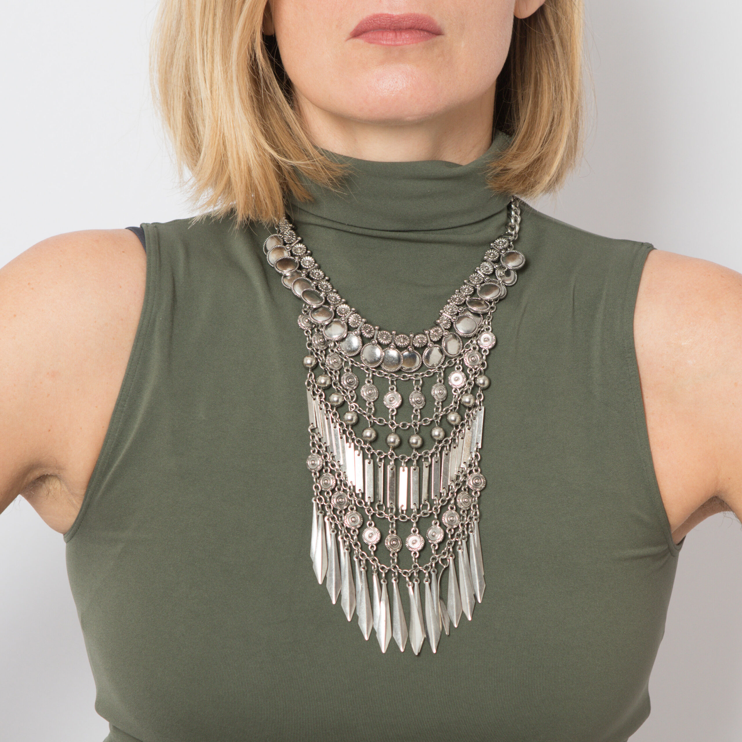 Statement Vintage Bib Tribal Necklace Statement Vintage Bib Tribal Necklace