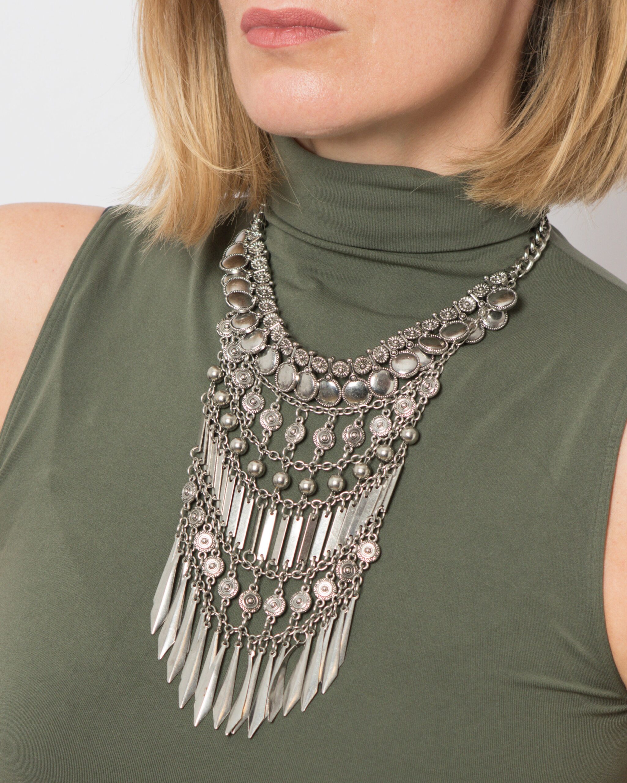 Statement Vintage Bib Tribal Necklace Statement Vintage Bib Tribal Necklace - Image 2
