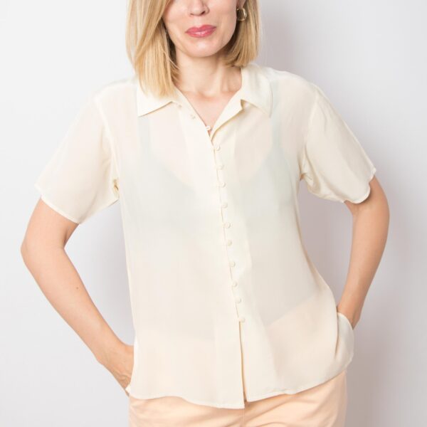 80s Silk Blouse Amaranto by Grazia Rrecchia