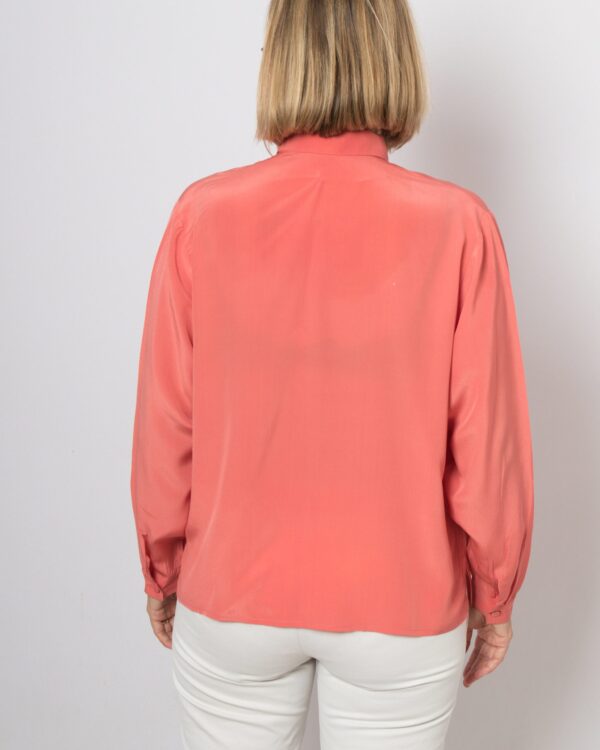 Vintage Embroidered Silk Blouse - Image 5