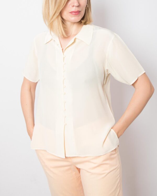 80s Silk Blouse Amaranto by Grazia Rrecchia - Image 2