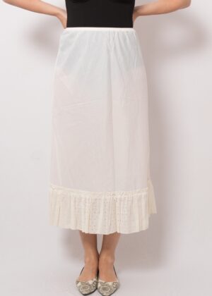 Vintage White Half Slip