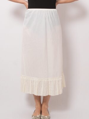 Vintage White Half Slip