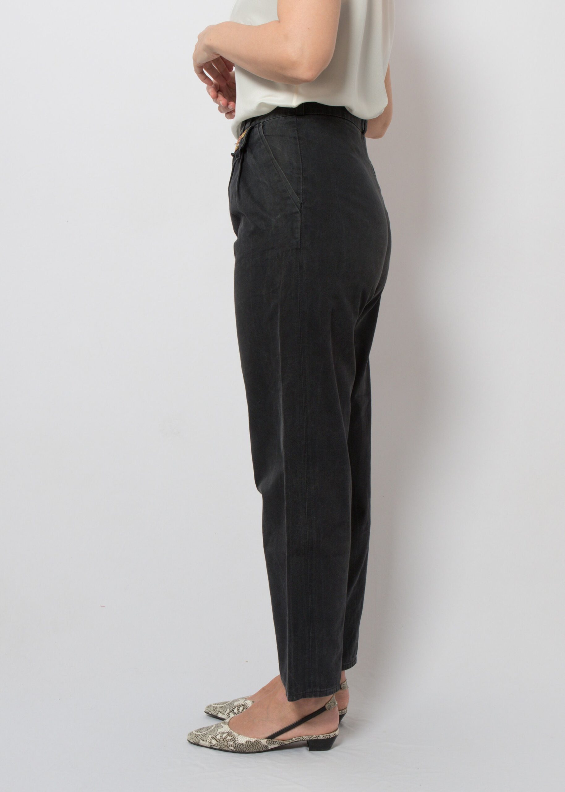 90s Black Baggy Denim Jeans 90s Black Baggy Denim Jeans - Image 4