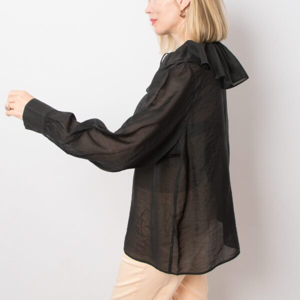 90s Ruffle Collar Shirt - Image 2