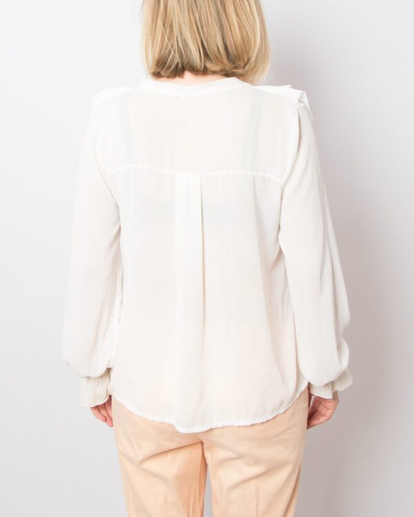 Vintage White Ruffle Blouse - Image 6