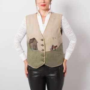 Vintage Alpine Linen Vest