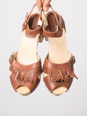 PENNYBLACK Vintage Leather Clogs