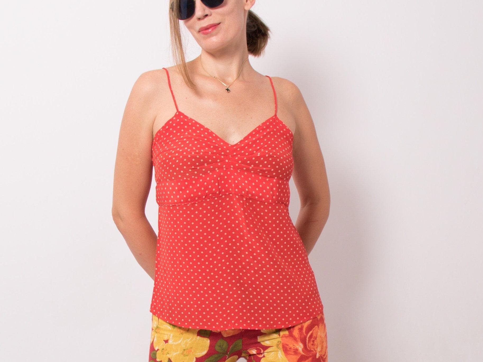 Vintage Silk Cami Polka Top Vintage Silk Cami Polka Top - Image 2