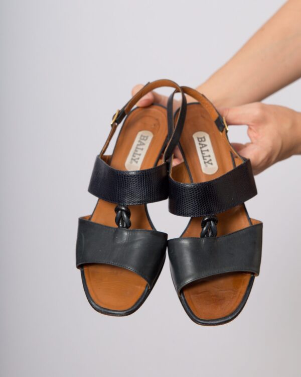 BALLY Leather Flat Sandals - Image 2