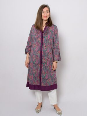 Vintage Bohemian Paisley Cotton Tunic Jacket