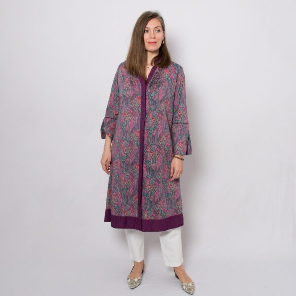 Vintage Bohemian Paisley Cotton Tunic Jacket