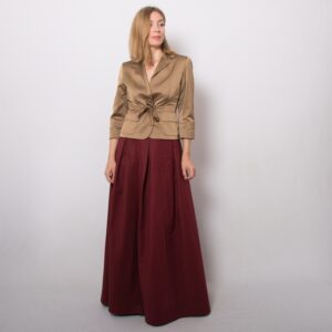 Vintage Marella Bronze Cotton blend Blazer with Tie