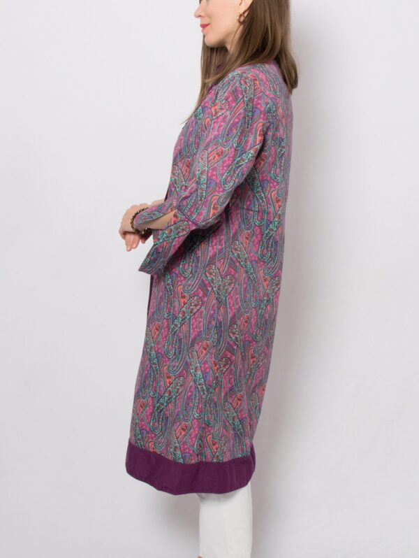 Vintage Bohemian Paisley Cotton Tunic Jacket - Image 4