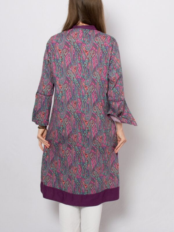 Vintage Bohemian Paisley Cotton Tunic Jacket - Image 6