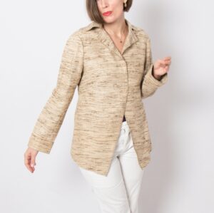 RARE Alberta Ferretti Textured Silk Blazer
